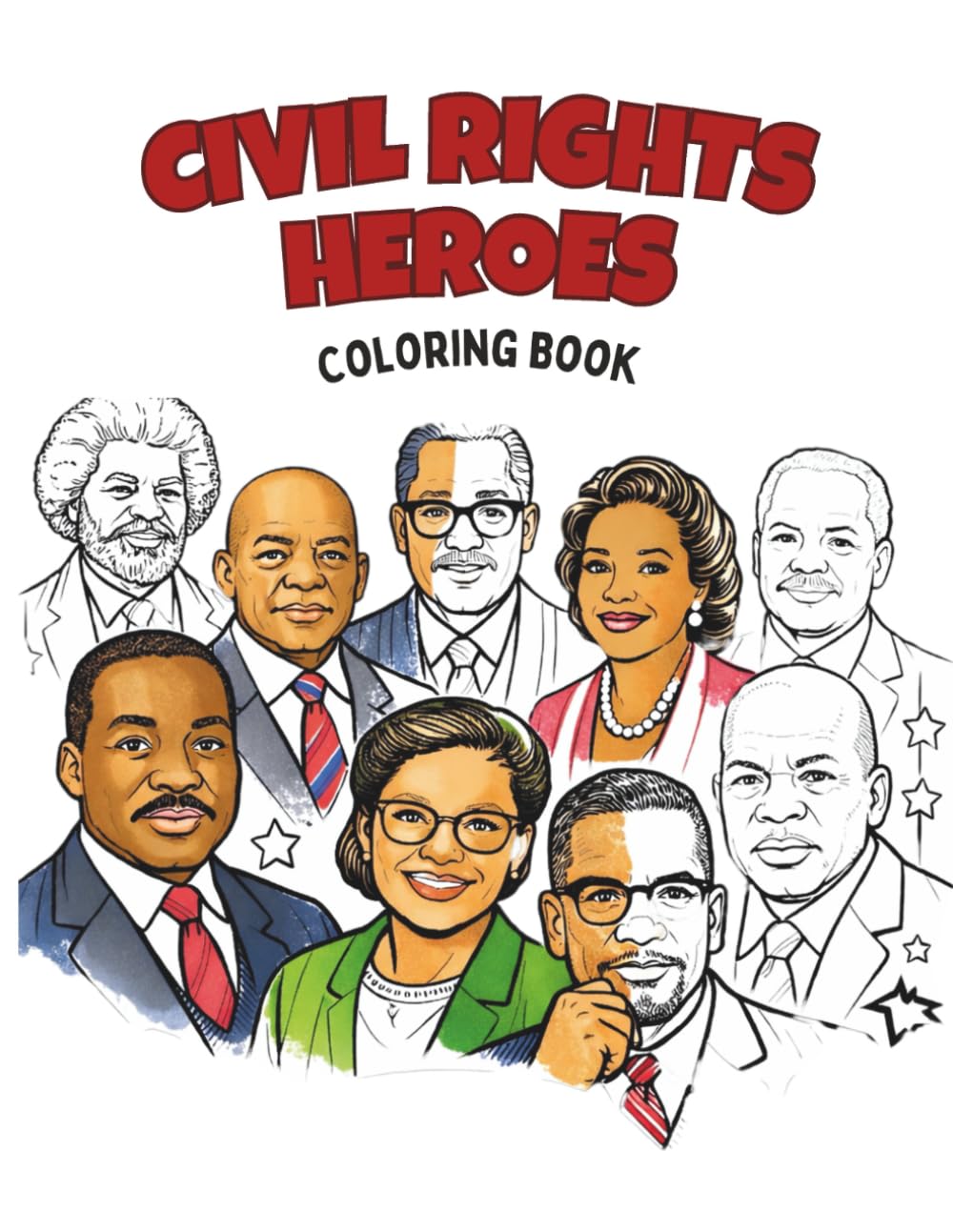 African American Heroes: Civil Rights Leaders Coloring Book