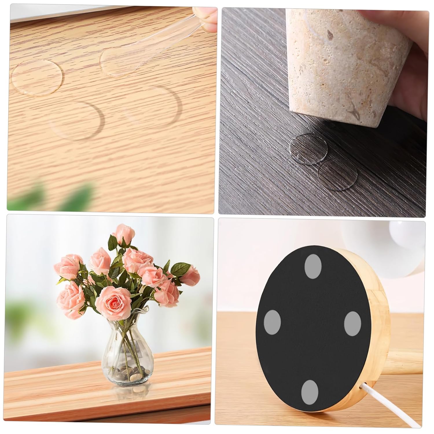 Generic 300Pcs Transparent Double Sided Adhesive Dots Dot Stickers for Crafts Decorations and DIY Projects No Marks Easy to Remove Multi Surface Use