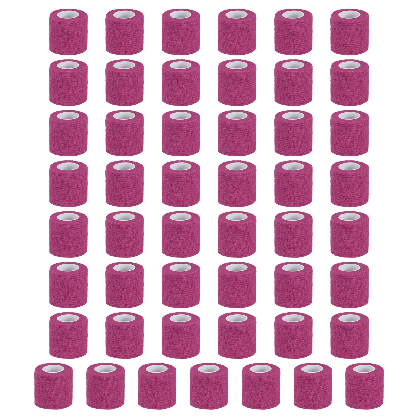 PATIKIL Venda Autoadhesiva 177" X 2" 50 Pcs Cinta Elástica Autoadherente Transpirable para Deportes Muñeca Tobillo Cinta para Exteriores Rosa