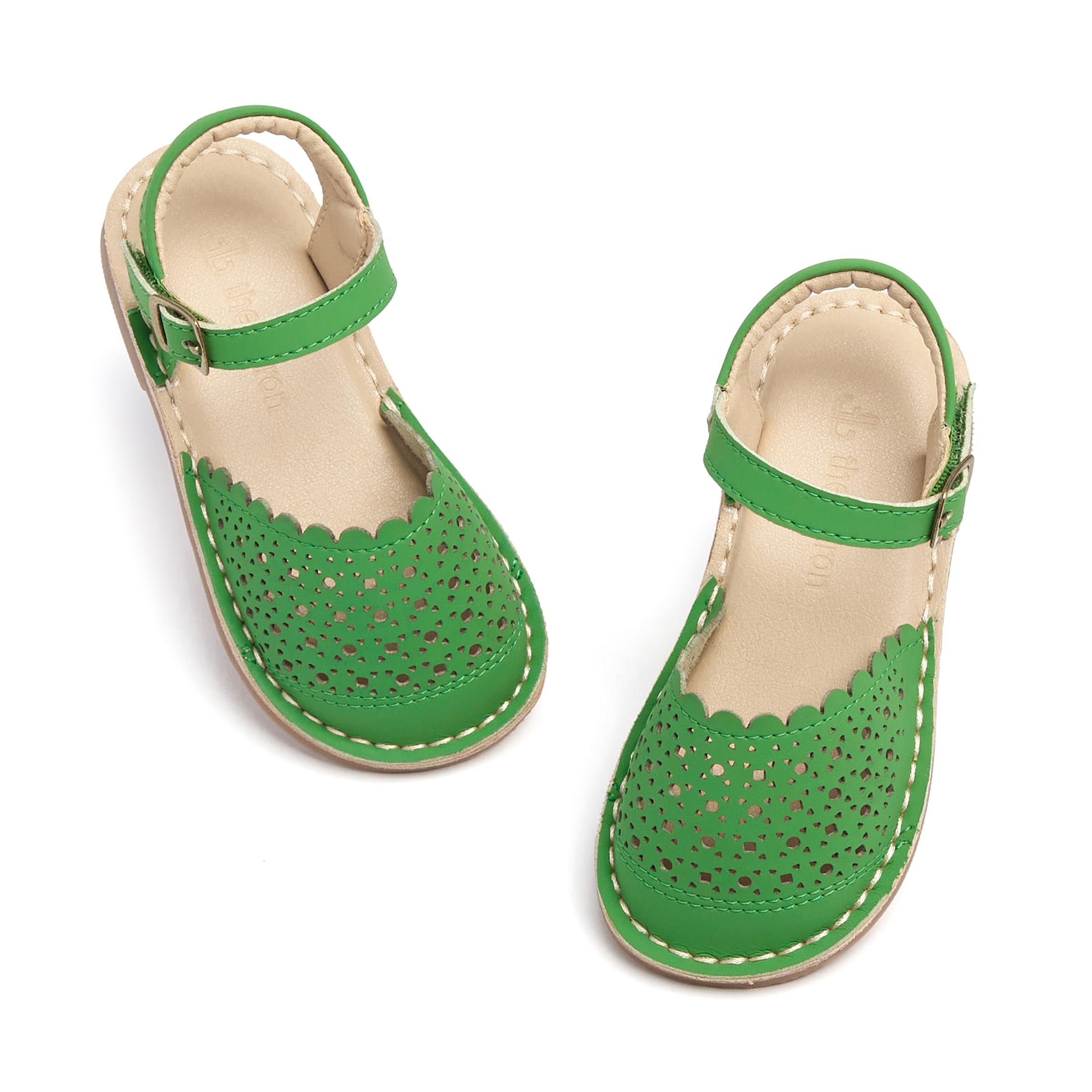 THEE BRON Toddler Girls Espadrilles Sandals Hollow Out Rustic Dress Shoes