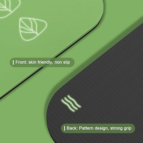 Miniatura 3 de Esterilla de yoga plegable de 72 pulgadas de largo x 32 pulgadas de ancho x 0.32 pulgadas, extra gruesa y ancha, alfombrilla de yoga plegable para