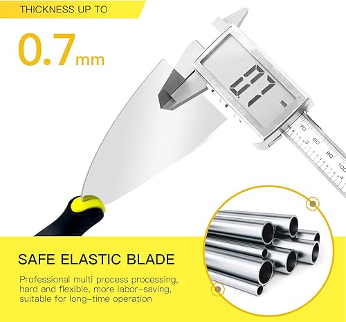 Miniatura 4 de Raspadores de masilla, cuchillo de 6 pulgadas, herramienta raspadora de metal para acabado de paneles de yeso, raspado de yeso, calcomanías y papel