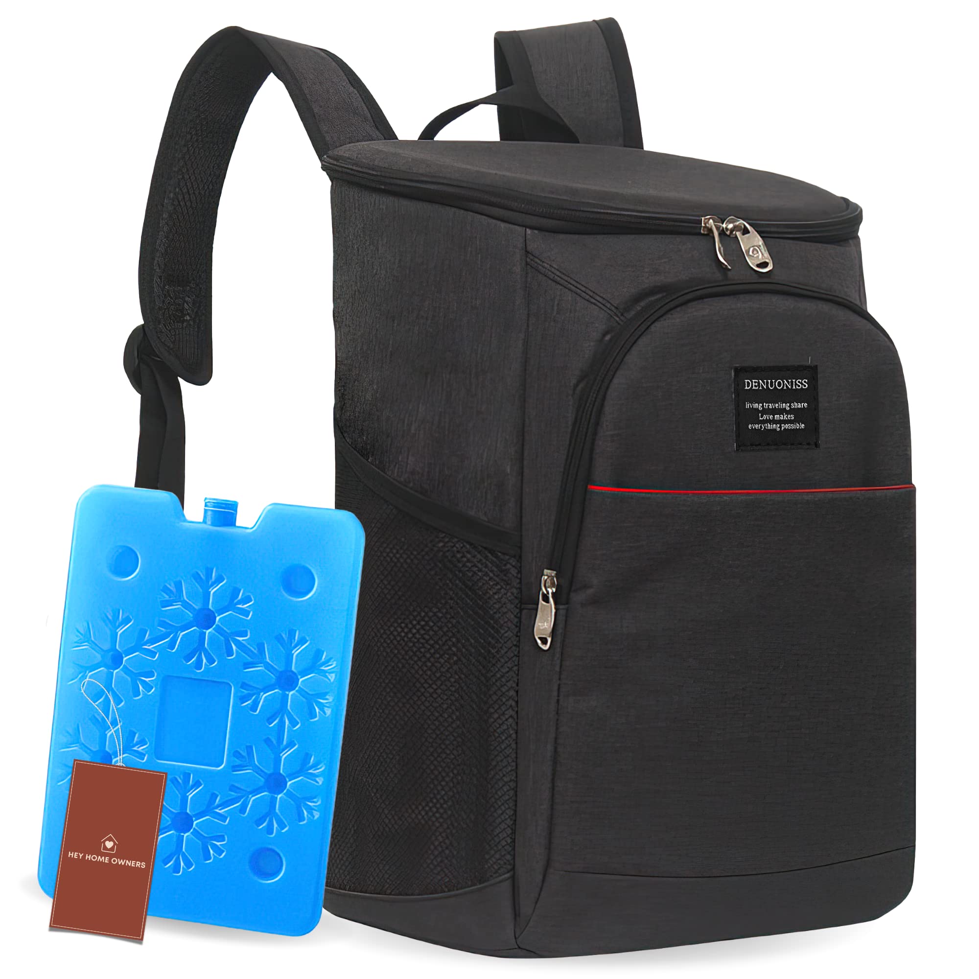 HEY HOME OWNERS 20L Insulated Cooler Backpack, Multi-functional Backpack with Ice Tube, Lightweight Leakproof Cooler Bag For Lunch Picnic Hiking Beach Travel, School Gym