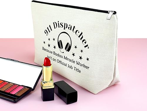 Miniatura 9 de Mxrymvu 911 Despacher Regalos Bolsas de Maquillaje Operador Regalo Inspirador Regalos de Gracias para Despacher, Operador de Emergencia, Respuesta,