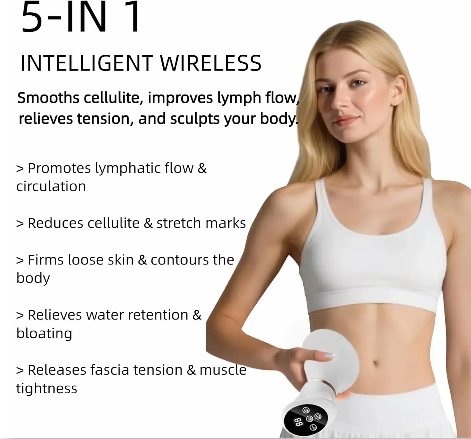 Body Sculpting Machine, Lymphatic Drainage Massager & Anti Cellulite Massage Tool, Helps Reduce Stretch Marks & Cellulite, Pain Relief Devices for Sciatica Nerve, Legs, Arms, Hip, Muscle & Lower Back