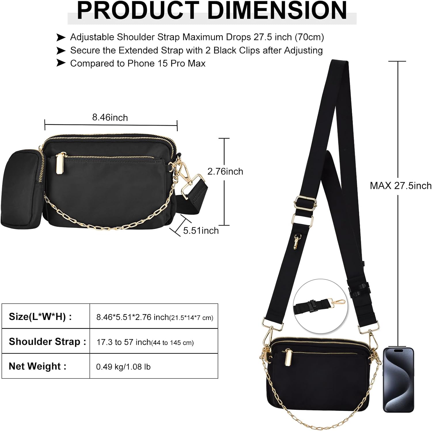 Small Crossbody Bags for Women 3 in 1 Trendy Shoulder Fashion Designer Mini Cute Sling Chest Bag | Small, 3 in 1, Trendy, Fashion Designer, Mini, Cute - Image 3