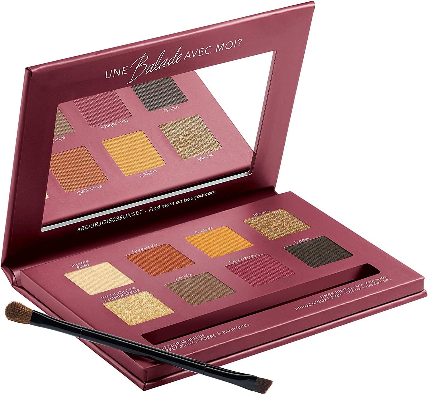 3 x Bourjois Paris 4 In 1 Eye Palette Quai De Seine 7.68g - 03 Sunset Edition