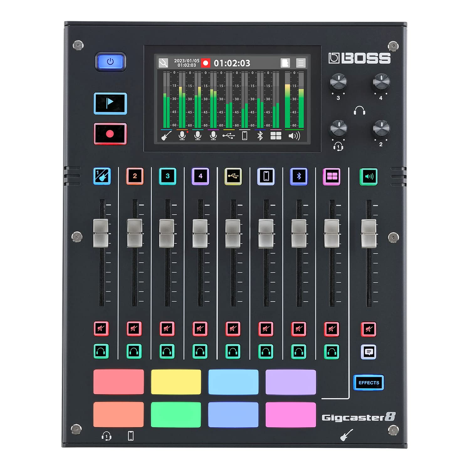 Boss GCS-8 Gigcaster Audio Interface Streaming Mixer Mixer + cuffie Keepdrum
