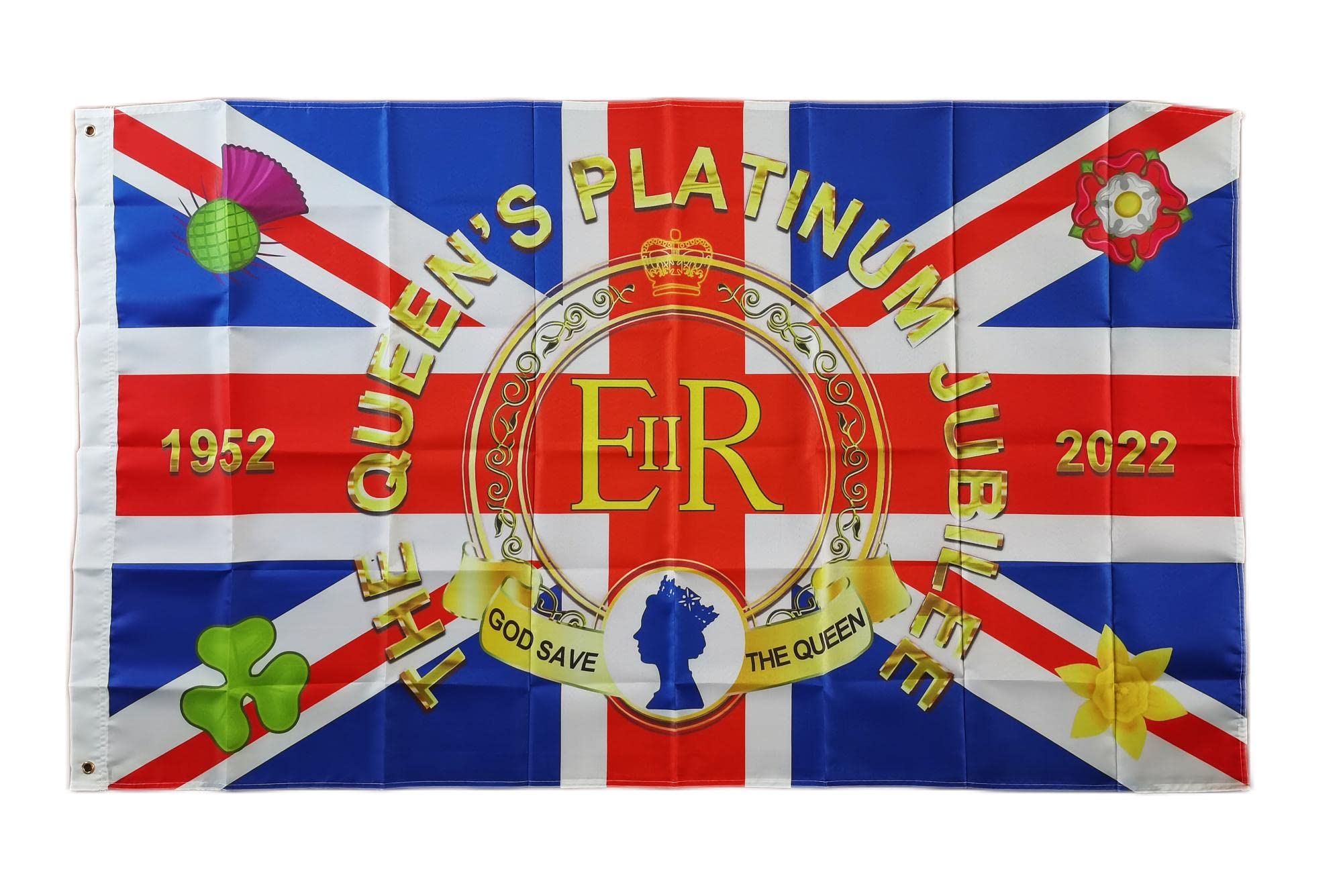 Buy 19522022 The Queen's Platinum Jubilee Elizabeth Regina UK Outdoor Garden Decor Banner 5x3ft
