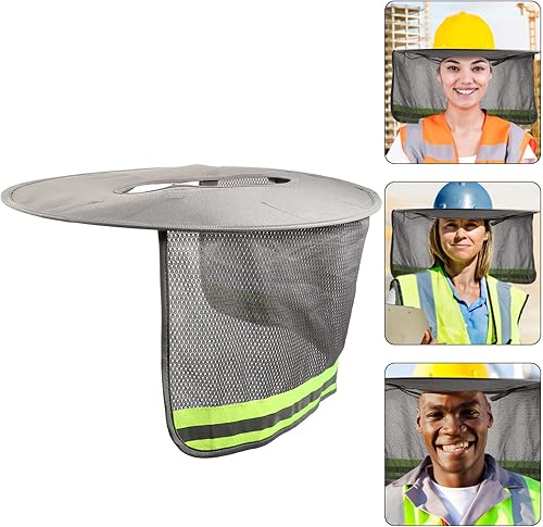 Miniatura 9 de Parasol para sombrero duro, visera de malla de ala completa y estándar, visera de alta visibilidad, visera de poliéster reflectante, accesorios para
