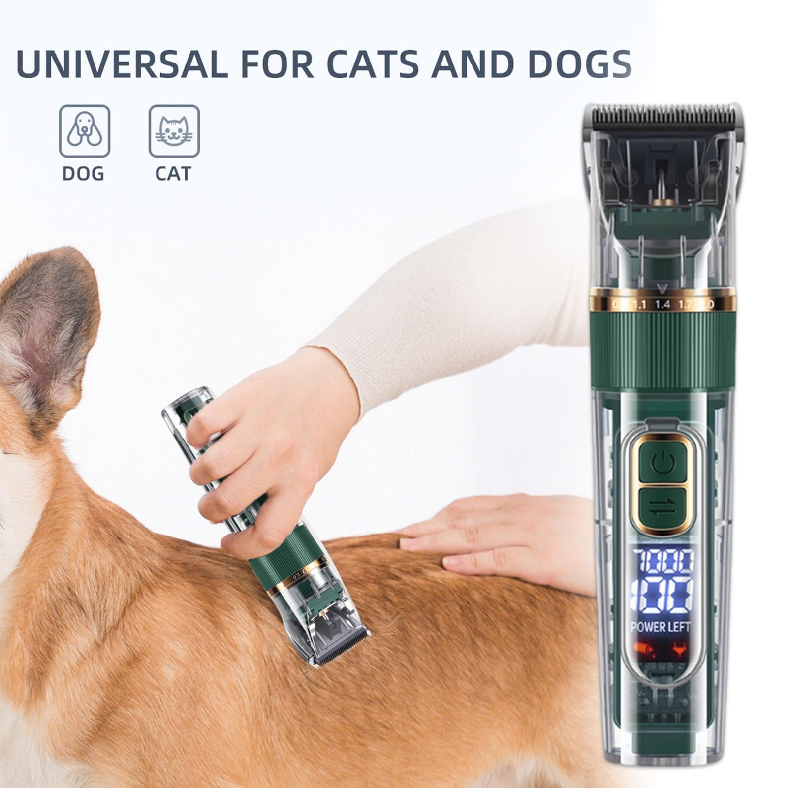 Rasori Per La Toelettatura | Trimmers Cattura Cordire Clippers Cacco | Set Di Strumenti Per La Toelettatura Per Animali Domestici, Scarichi Di Rivestimenti Digitali, Kit Di Toelettatura Per Gatti Per