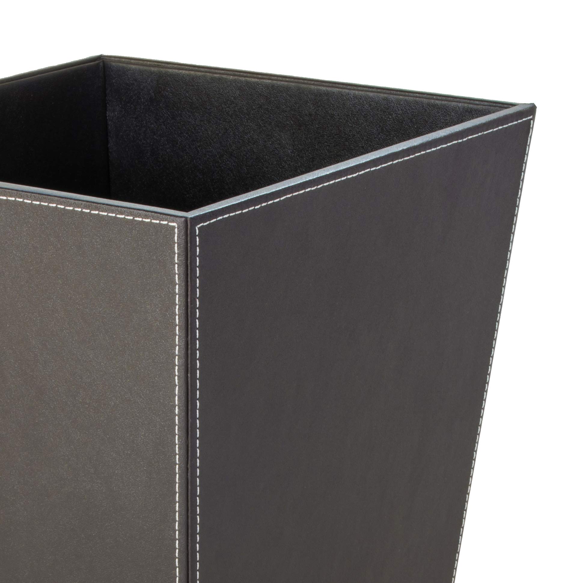 OSCO Faux Leather Square Bin - Brown