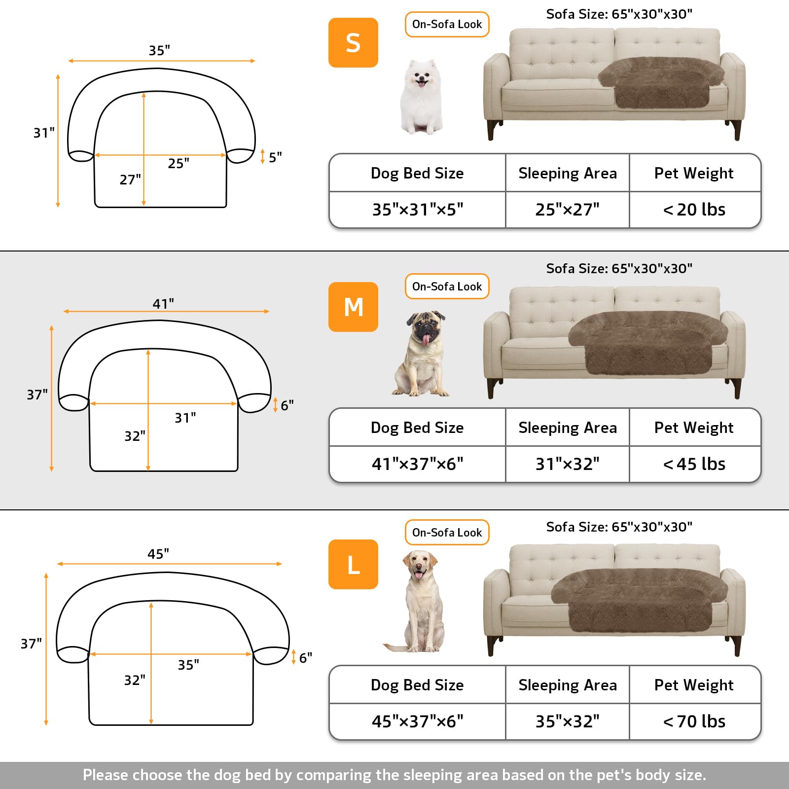 Feandrea FluffyHug Dog Bed, Medium Dog Sofa Bed For Miniature And Small Dogs Egg Crate Foam Pet Bed With Removable Washable Cover 76 X 58 X 23 Cm Grey Ombr P 28825314