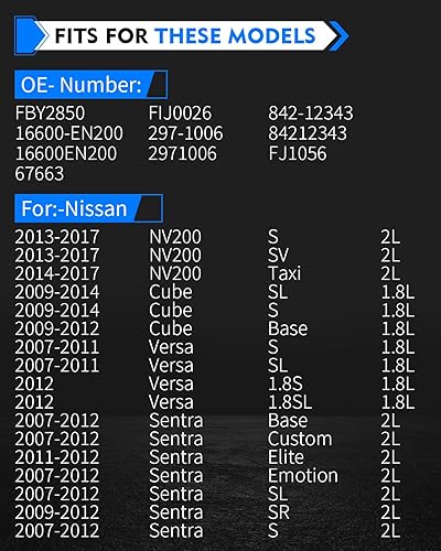 Miniatura 2 de Inyectores de combustible mejorados aptos para: Nissan Sentra 2.0L 2007-2012, Versa 1.8L 2007-2012, Cube 1.8L 2009-2014, NV200 2.0L 2013 2014 2015