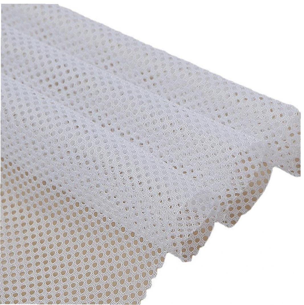ホワイト 100%コットン メッシュ　ケット　大幅値下げ中です！ 生地 『メッシュボンディング カットクロス 約65cm×100cm オフホワイト