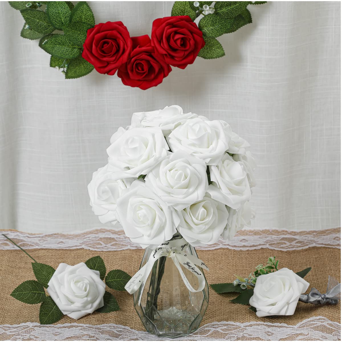 Mazzo di fiori artificiali ludo h80cm - Atmosphera créateur d'intérieur