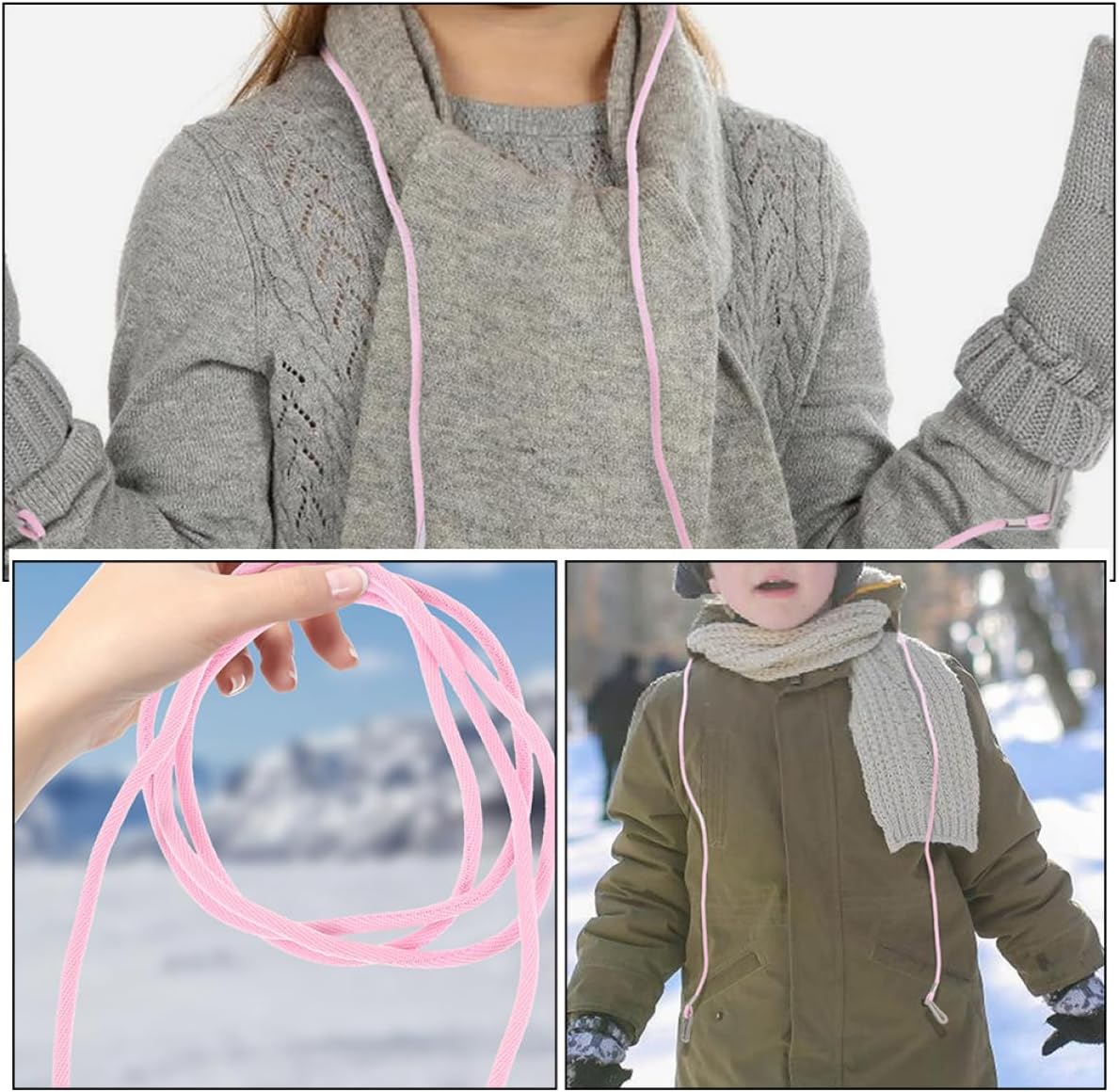 BESPORTBLE 5pcs Boy Girl Mittens Clips Keychain Lanyard Glove Holders for Boys and Girls Convenient Neck Strap for Easy Access and Storage for Outdoor Activities image 3