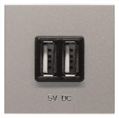 Niessen - Toma cargador usb 2m 2x750ma/5v plata