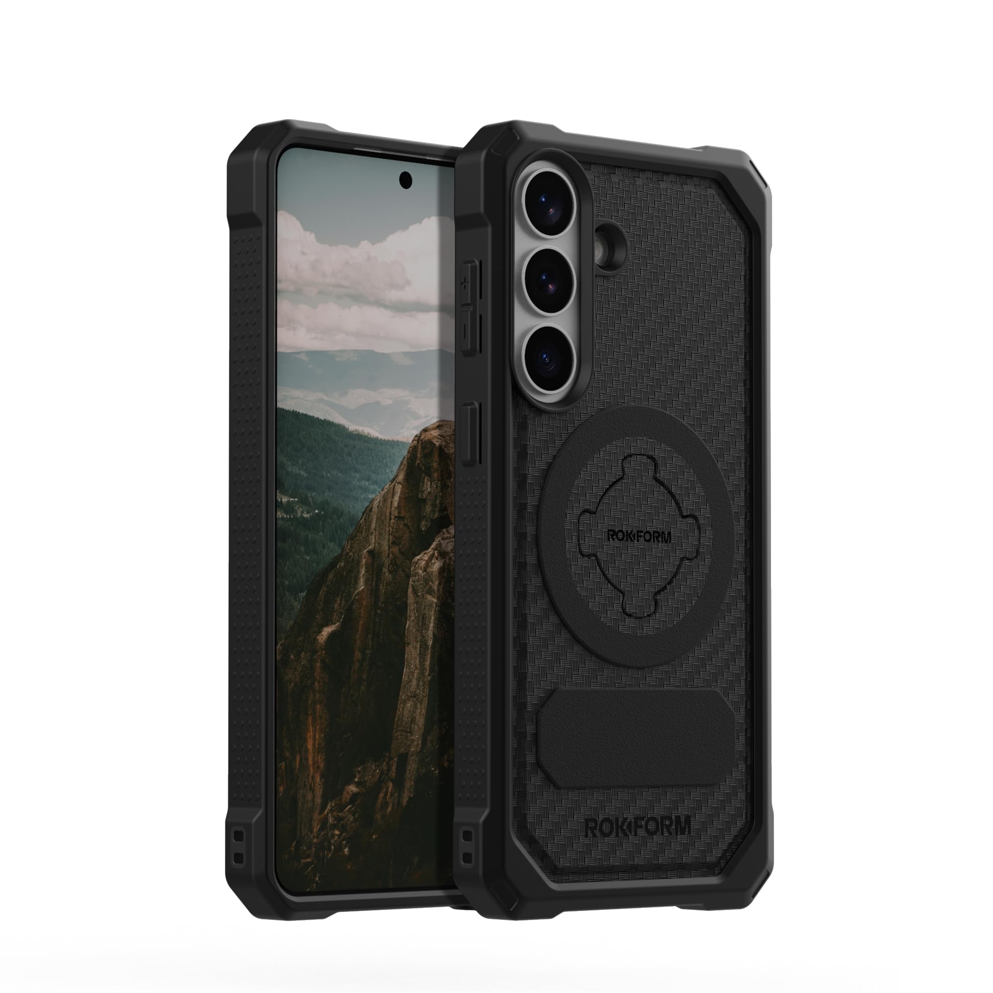 Rokform Rugged Case for Galaxy S26 Plus, Magnetic, Wireless Charging Compatible, RokLock Compatible, Shock-Absorbent, Scratch Resistant, Black