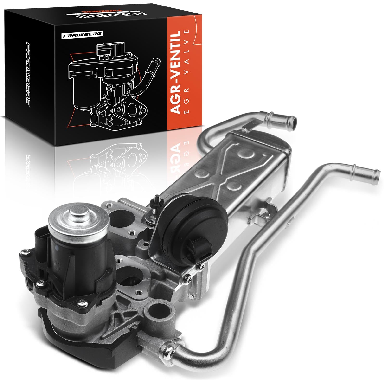 Frankberg Valvola EGR Valvola di ricircolo dei gas di scarico 03P131512E | Compatibile con: R.o.o.m.s.t.e.r 5J7, Fabia II 542, Ibiza IV ST 6J8 6P8, Ibiza IV Sportcoupé 6J1, Ibiza IV 6J5