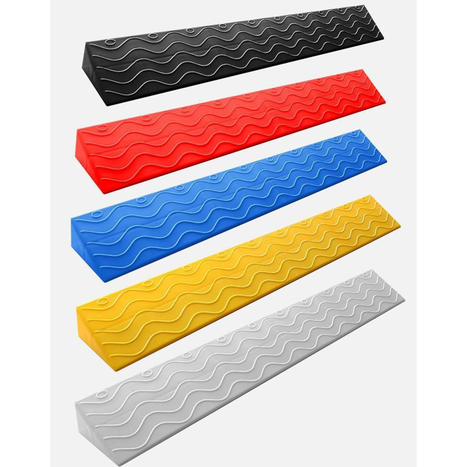 Rampa de Acceso for Silla de Ruedas, Antideslizante y Resistente al Desgaste, Placa de plástico for accesos en Pendiente, Adecuada for Puertas, bordillos y Scooters.(Black,100 * 16 * 7.5cm)