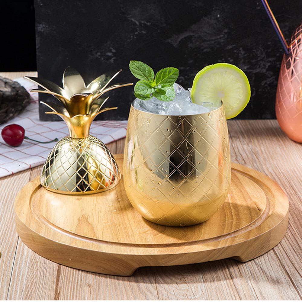 500 ml/18oz Ananas forma creativa personalizzata cocktail tazza in acciaio inox per fare un cocktail