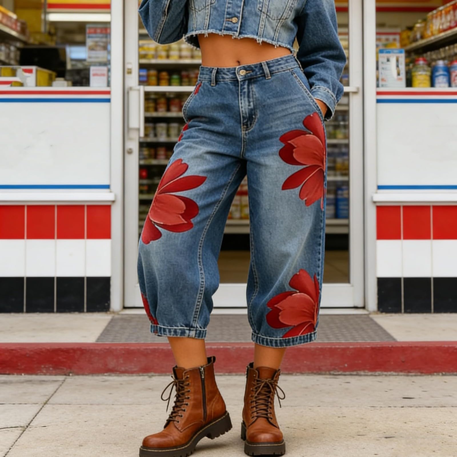 Jeans para Mujer Ajuste Regular Clsico Pantalones Casualespantaln Vaquero mujerSuave y Agradable al Tacto