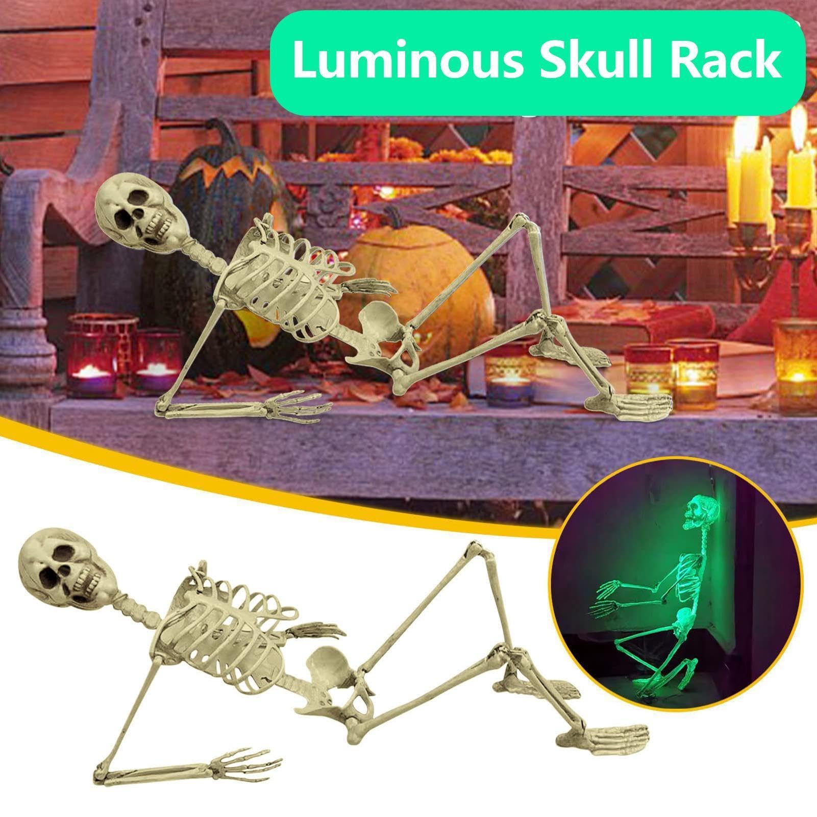Scheletro Halloween Da Esterno Decorazioni Halloween Snodabili Realistiche | Oggetti di Scena Festivi Scheletro a Grandezza Naturale Per Interno Giardino Patio Portico Soggiorn