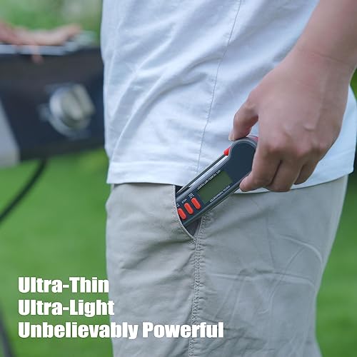 Miniatura 2 de Termómetro digital para carne, termómetro de cocción instantánea, termómetro de horno de lectura instantánea, sonda plegable integrada, LCD, función