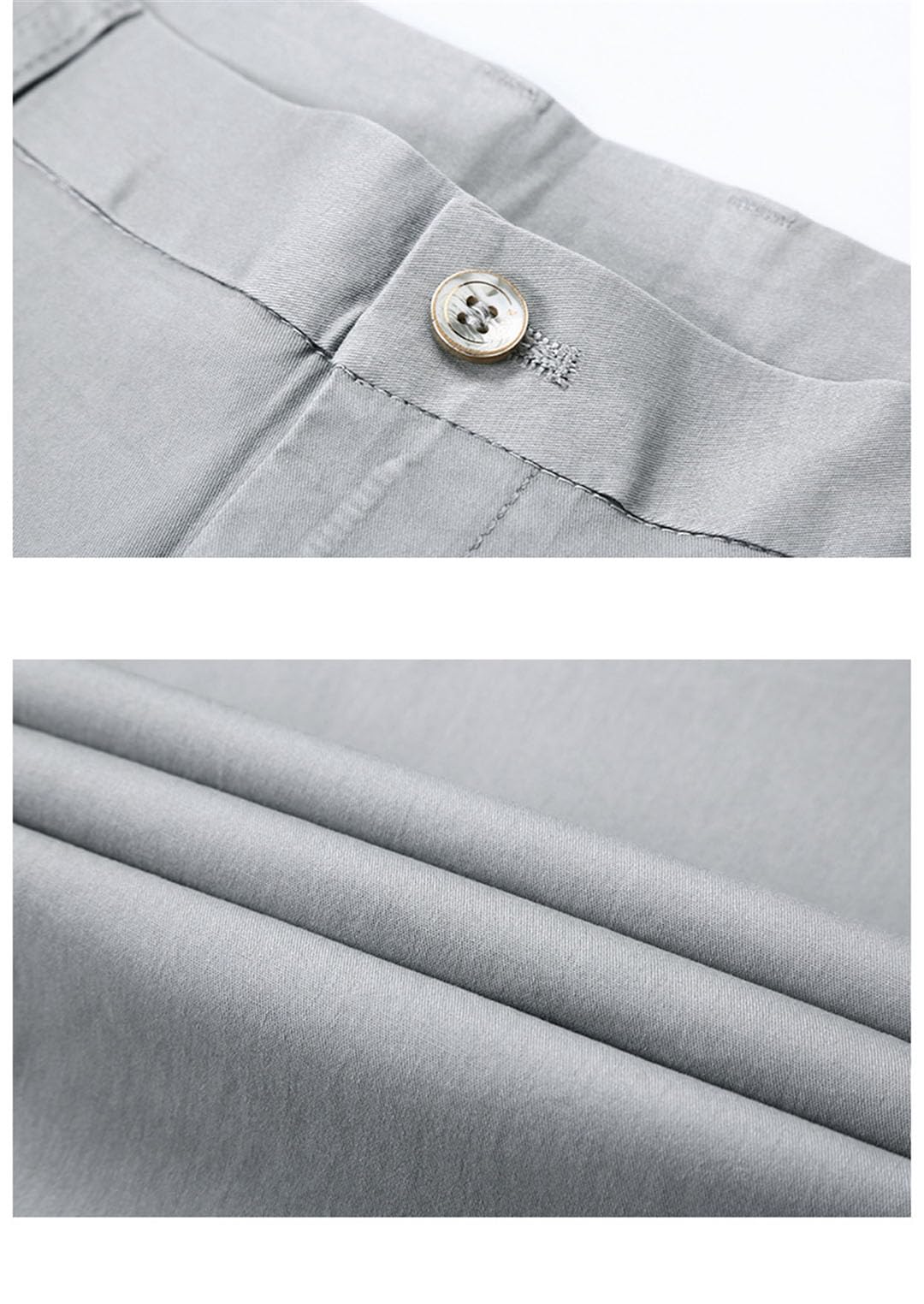 Vogrtcc Pantalones Informales Rectos Y Elásticos Finos para Hombre, Pantalones De Negocios De Talla Grande