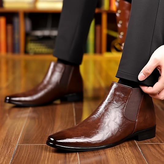 Mocassini Eleganti Uomo In Pelle, Slip-on, Comodi Per Ufficio E Matrimoni - copertina