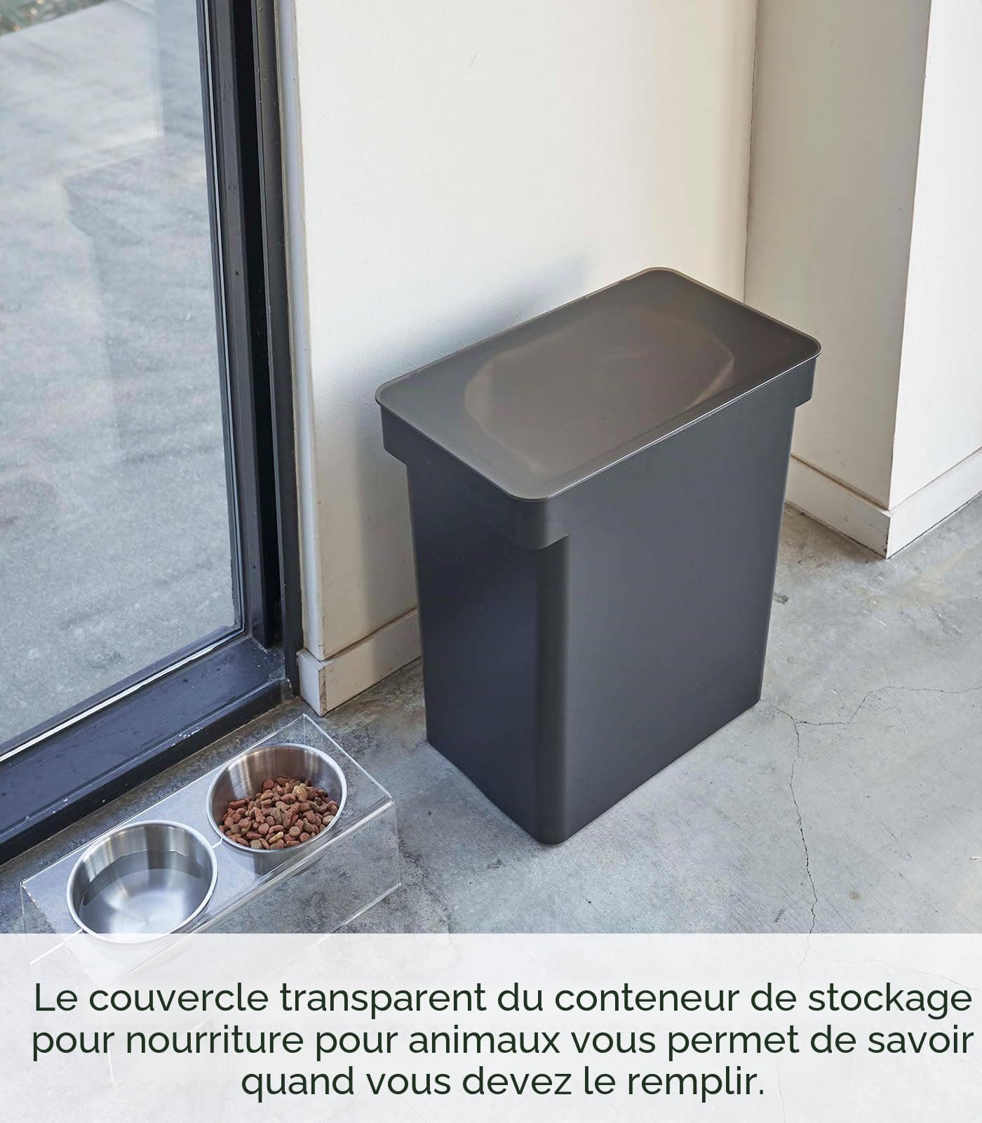 YAMAZAKI TOWER Airtight Pet Food Container (12 kg) BK