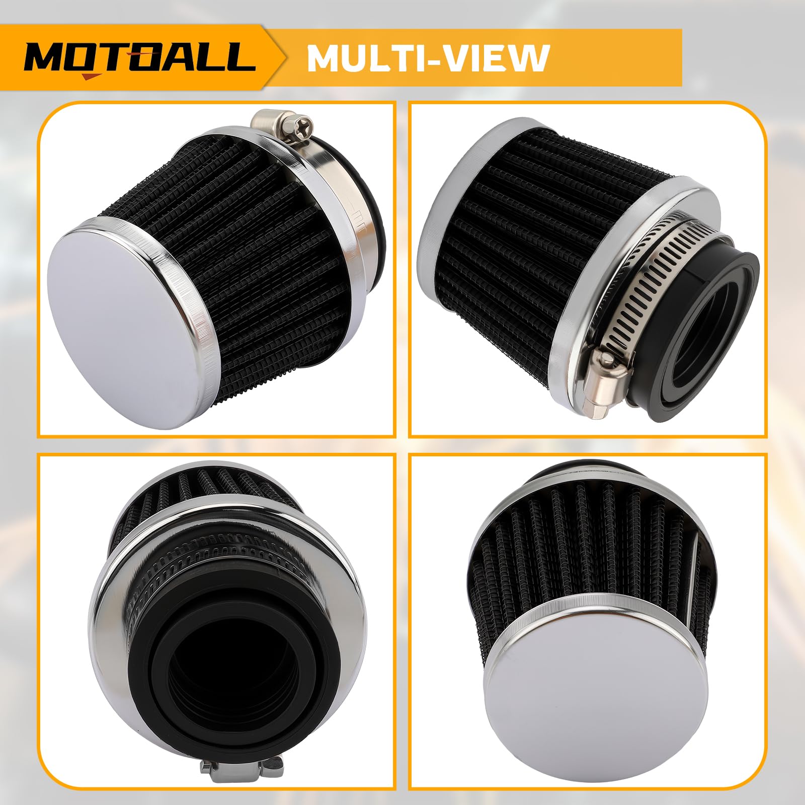 MOTOALL Filtro de aire de 28 mm de diámetro interior de 28 mm para moto de cross de 50 cc 90 110 125 cc para Honda Taotao Scooter