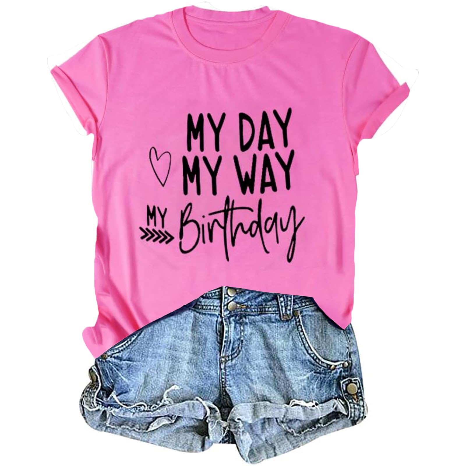 Birthday Shirts for Women Cute Birthday Girl Graphic Shirts Party Gift Tee Tops