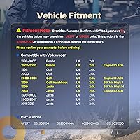 Vista 3 de Paquete de Bobina de Encendido ENA 2.0 Compatible con VW 1998 1999 2000 2001 Beetle Golf, 1999 2000 2001 2011 2012 2013 2014 2015 Jetta S Base L4