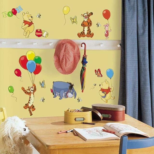 RoomMates Disney RMK1498SCS Winnie The Pooh Wall Stickers, Multi-coloured, 38 cm L X 48.5 cm W