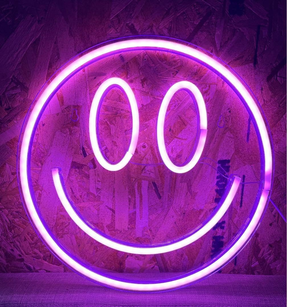 Amazon.co.jp: LED 看板 ライト ネオンサイン ネオン管 スマイル ニコ