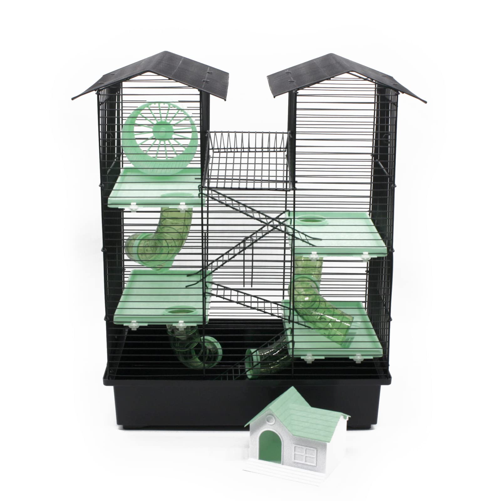 ZooPaul Jaula para roedores XXL CH2 negro con accesorios turkis ratón hámster jaula túnel casa