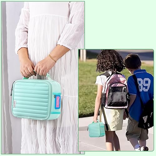 Miniatura 6 de Lonchera térmica para mujereshombres, lonchera reutilizable para oficina, trabajo, picnic, playa, a prueba de fugas, bolsa refrigerante congelable