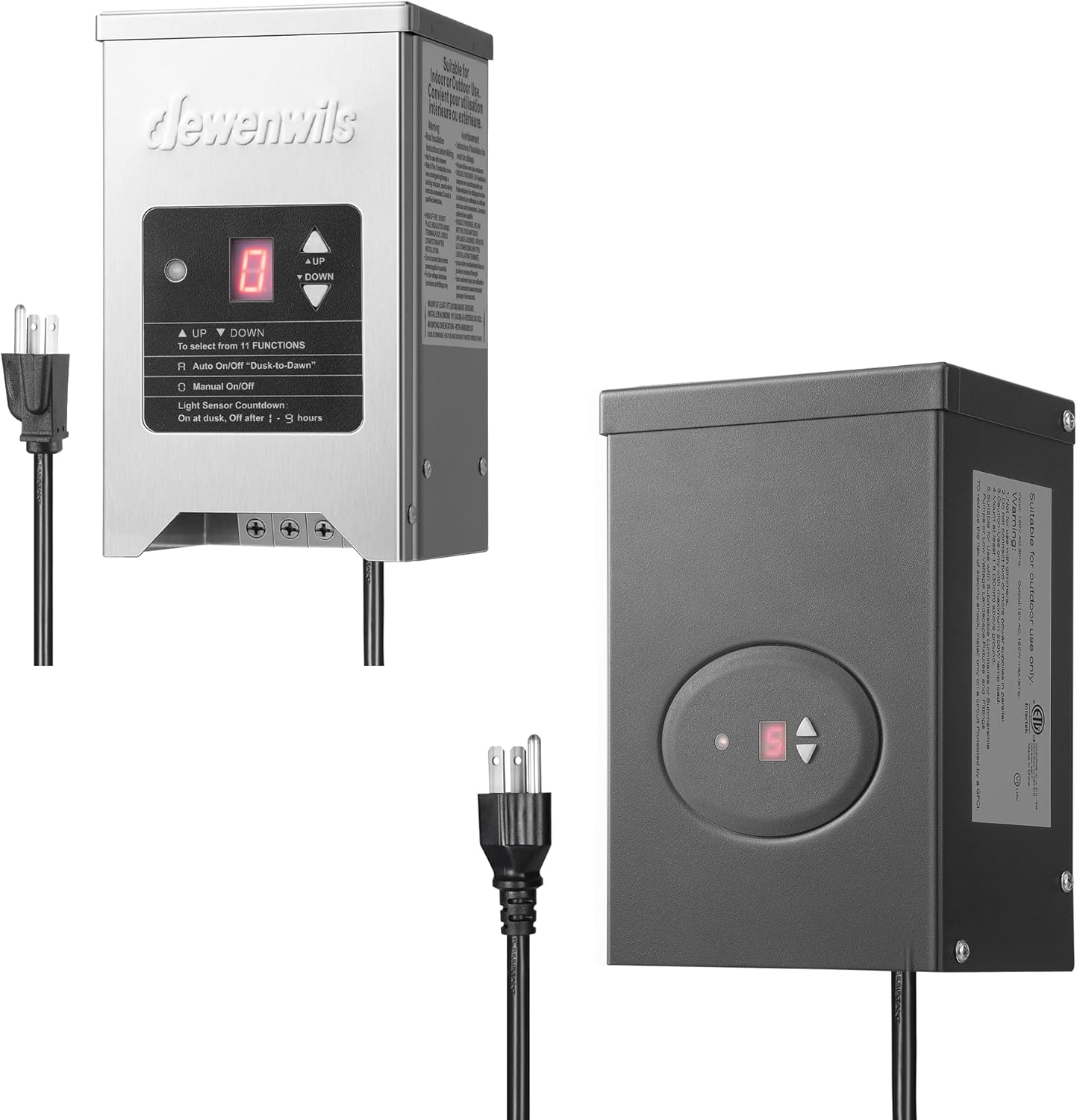 DEWENWILS Low Voltage Landscape Transformer with Photocell Sensor