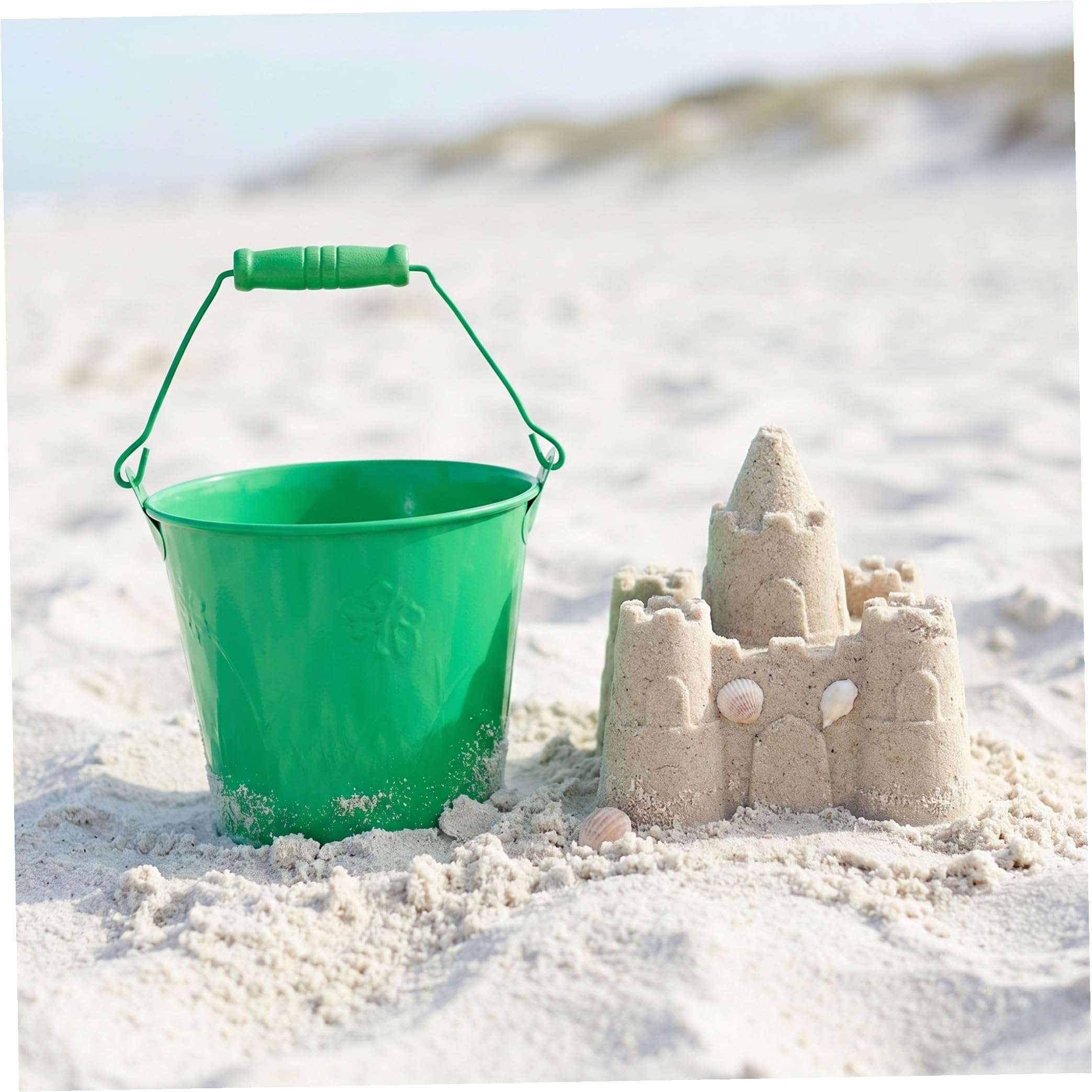 Seau Jouet 6pcs en Fer de Plage Fête Estivale pour Garçon et Filles