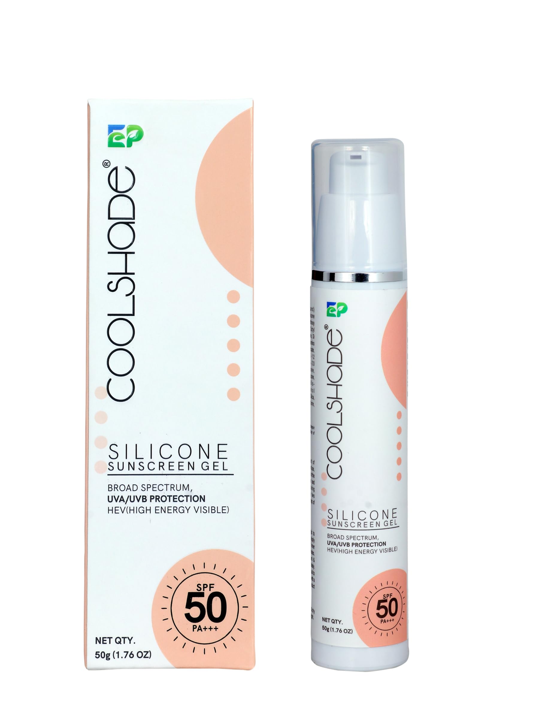 Coolshade Spf50 Silicone Sunsreen Gel All SkinTypes Matt Finish Broad Spectrum Pack 50g