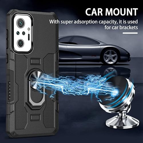 Miniatura 3 de Compatible with Xiaomi Redmi Note 10 Pro Case,Shockproof Case Compatible with Xiaomi Redmi Note 10 Pro Case 2 in 1 Protective Cover Ring Support