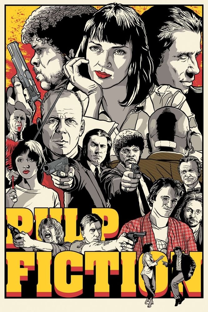 Impression Sur Toile Pulp Fiction Abstract Movie Greats - Art Mural Moderne - Multicolore - Neuf