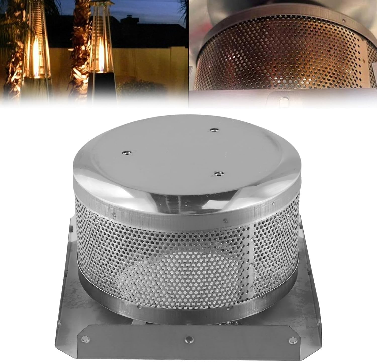 Outdoor Patio Heater Burning Net Replacement in 304 Stainless Steel, Heat Resistant Combustion Screen, Compatible with Tower Model