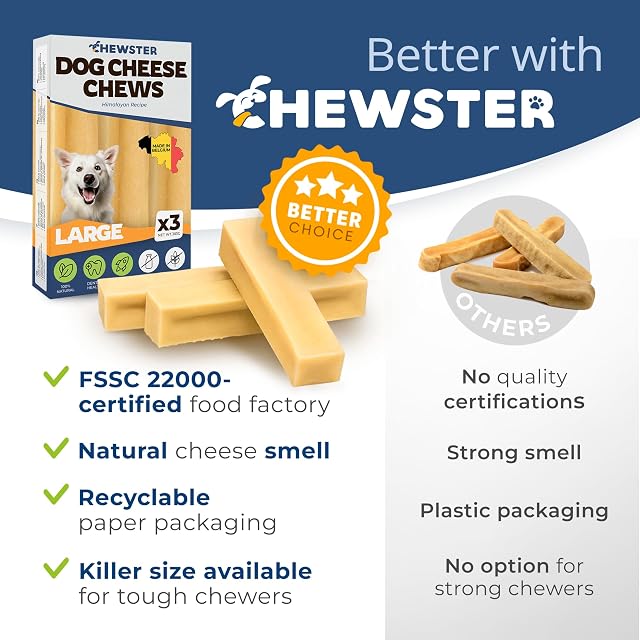 Foto 6 de 8 de Snacks para Perros CHEWSTER - Huesos de Queso masticables