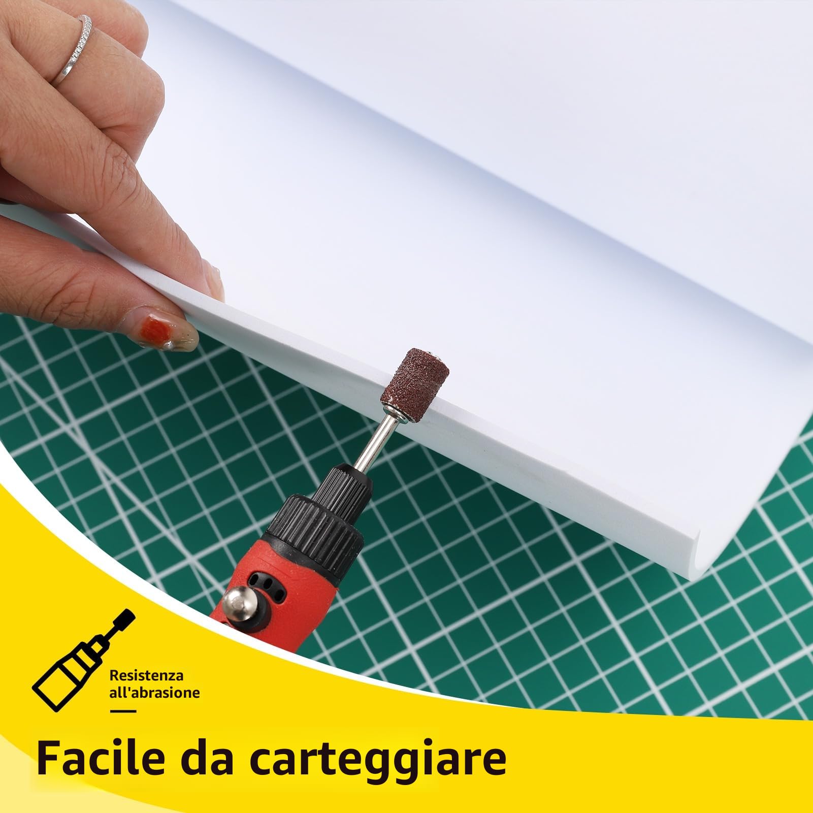 Eva Foam Bianca 1mm 34x124.5cm Alta Densità 86kg/m3 per Cosplay Fai da Te
