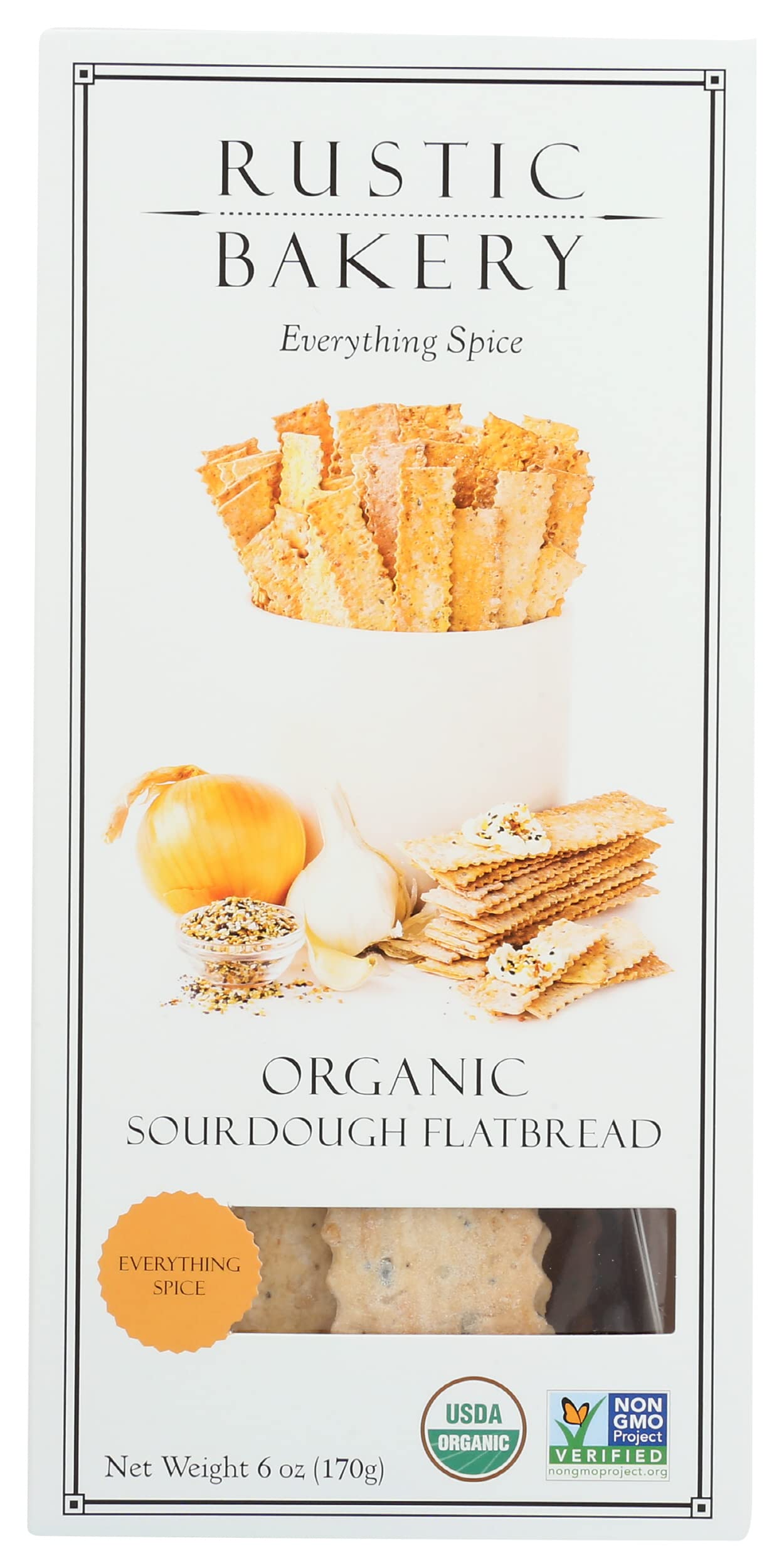RUSTIC BAKERY Organic Everything Spice Sourdough Flatbread, 6 OZUSDA Organic