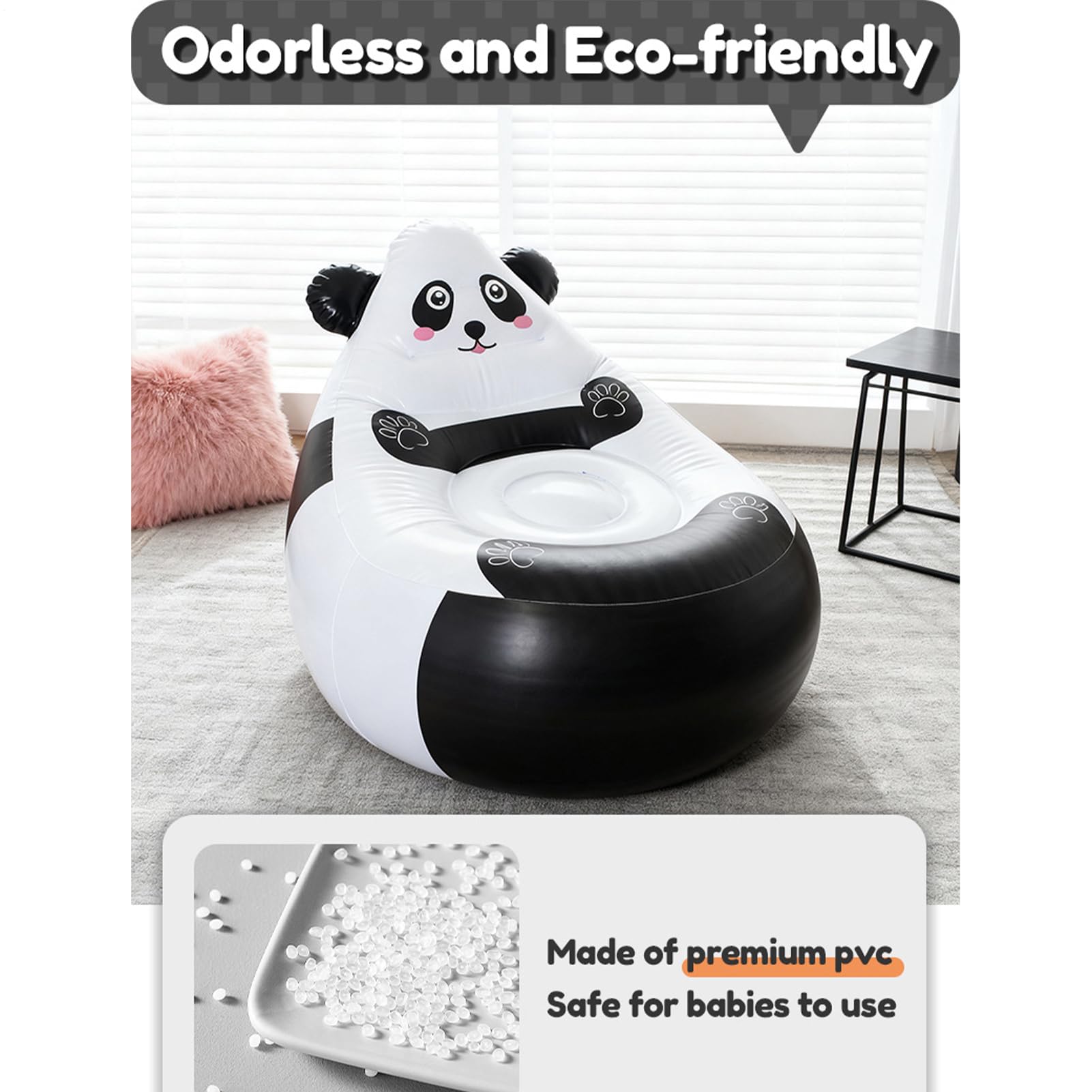 Fauteuil Gonflable pour Enfant - Chaise Portable en Forme d'animal | Sofa d'Extérieur,pour, Extérieur, Camping, Patio, Plage, Voyage, Intérieur, Arrière-Cour, Balcon, Salon de Jardin