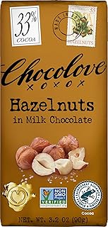 Chocolove, Bar Milk Chocolate Hazelnuts, 3.2 Ounce